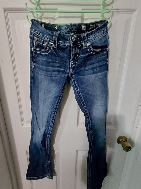 Miss Me Denim - Miss Me Women's Blue Distressed Bootcut Jeans
